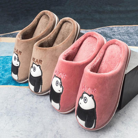 Home Slippers Women Winter Slippers Thick Fleece Warm Cotton Shoes Men Plus Size Non Slip Slippers