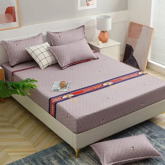Non-fading Non-slip Mattress Protector Bed Cover All-inclusive Simmons Mattress Cover Cotton Cartoon Style