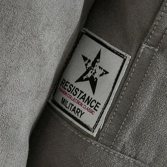 Autumn and Winter Loose Men's Lapel Work Jacket Jacket Men's Retro Casual Top Long-sleeved Warm and Handsome Short Coat