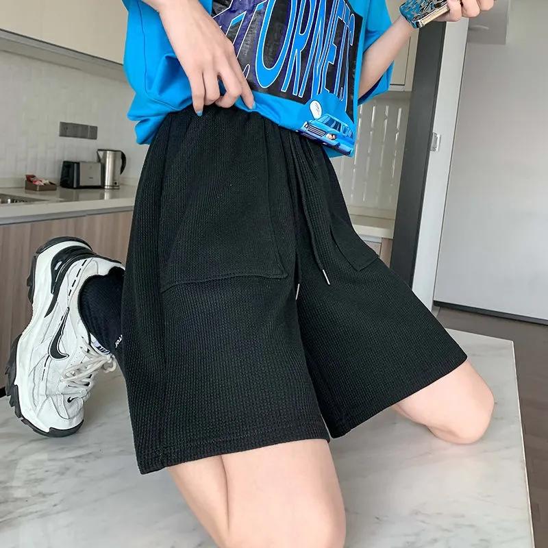 Women's Summer Shorts Thin High Waist Loose Slim Korean Style Sports Casual Wide Leg Five Points Pants Casual Jogging Shorts