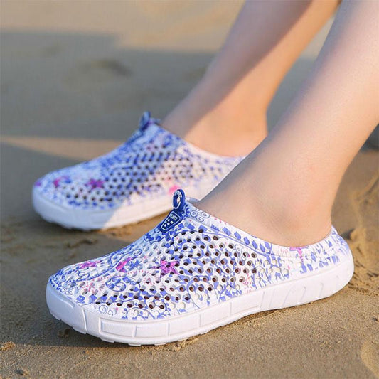 Summer Hole Shoes Summer Seaside Baotou Slippers Sandals Large Size Women's Shoes Bird's Nest Shoes Beach Shoes