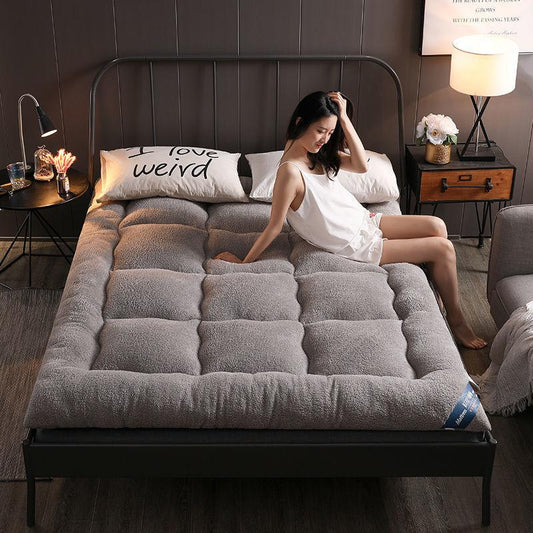 Winter Bedroom Lamb Velvet Household Sleeping Mat Comfortable Warm Bed, Student Dormitory Thick Cushion