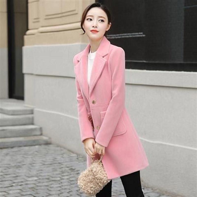 Woman's clothing Long Sleeve Warm Jacket Large size Woolen coat Autumn Winter Large Size