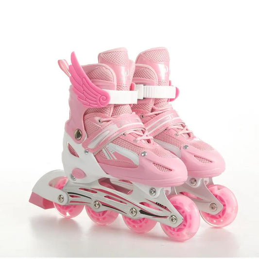 Children's Flash Skating Shoes Boys and Girls Roller Skates Colorful Beginner Adjustable and Stable Skates