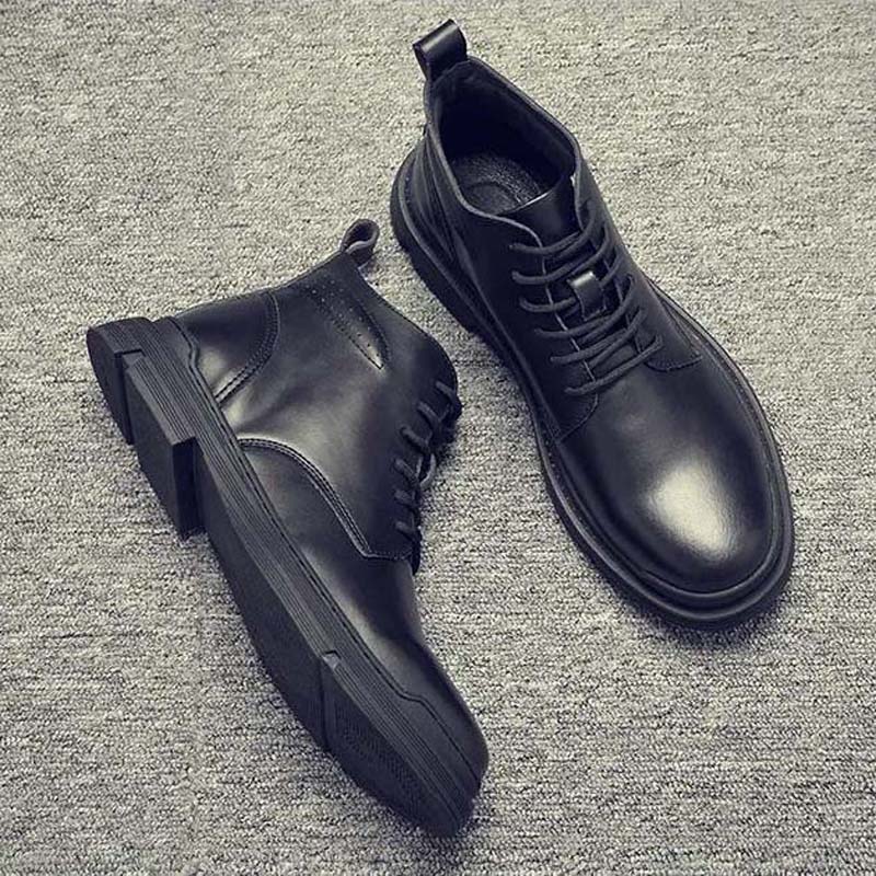 Autumn and Winter Martin Boots Men's Leather Casual Trend Boots Daily Casual Sports Men's Martin Boots
