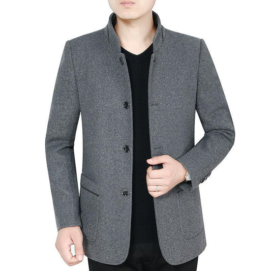 Men's Jacket Business gentleman jacket Winter Fashion Handsome Gentleman Plus Velvet Padded Jacket