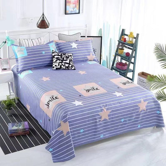 KING QUEEN TWIN Multi-size Can Choose Three-piece Suit Cotton Twill One-piece Bed Sheet Two-piece Pillowcase Breathable Foldable Simple Style
