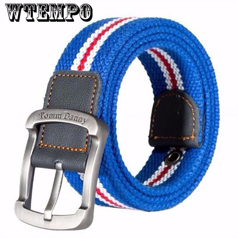 Fashion Luxury Gentleman Belt Without Holes Men's Elastic Reversible Belt Stretch Woven Canvas Belt