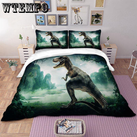 Bedding Set 3D Dinosaur Men Bedding Sets Duvet Cover Sets 3 Pcs Boy Duvet Cover Pillow Case