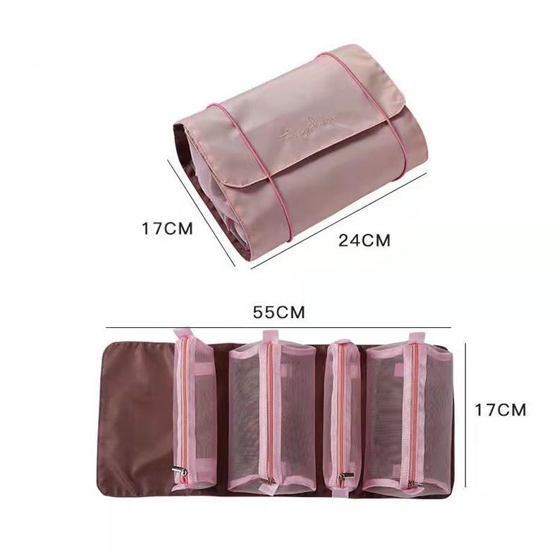 Portable Makeup Bag Large Storage Bag Folding Travel Toiletries Bag Sorting Storage Bag Makeup Bag Organizer