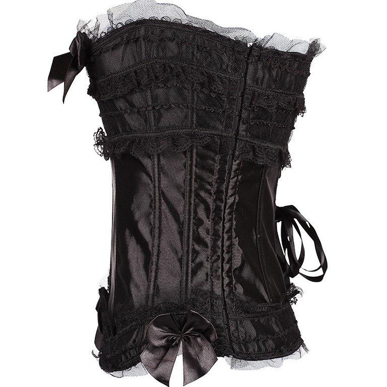 Sexy Steampunk Corset Plus Size Retro Cosplay Bustier Party Dress Black Lacing-up Corselet Women Top