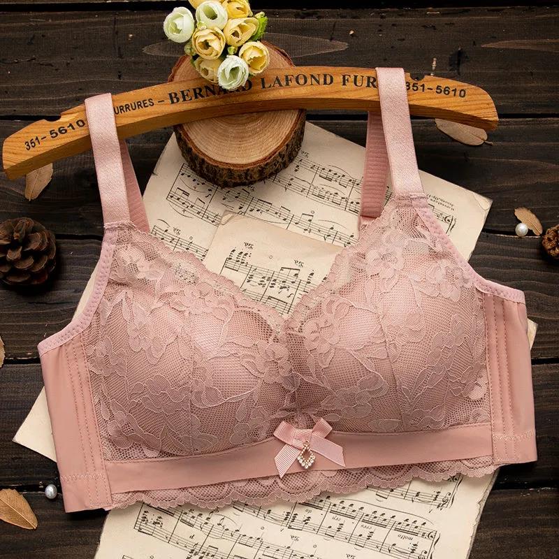 Sexy Lace Skin-friendly Breathable No Steel Ring Gathering Artifact Adjustable Women's Underwear Bra