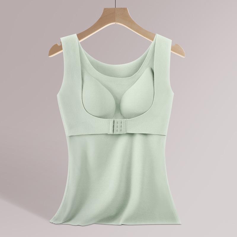 Women Thermal Vest Heavy Compress Tops Winter Underwear Sleeveless Wool Warm Clothing Shaper with Bra Undershirt Inner Wear