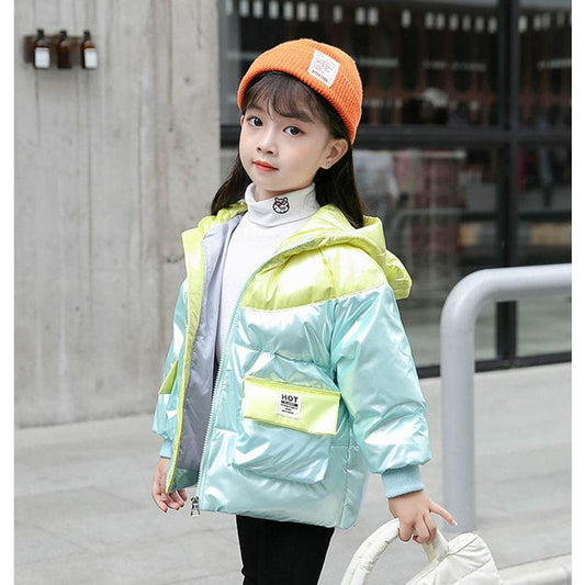 White Duck Down Girls Down Jacket Winter Colorful Thick Warm Jacket