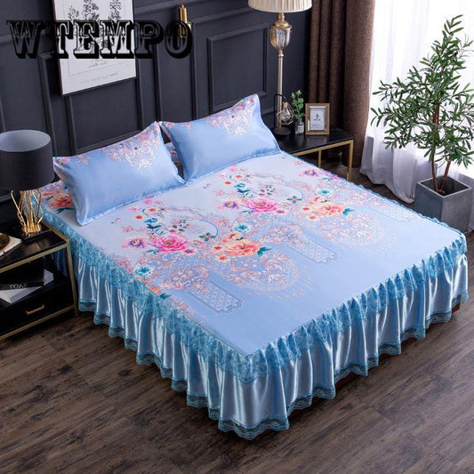 Flat Sheet Home Textile Summer Bed Sheet Pillowcase Set Cool Bed Mat