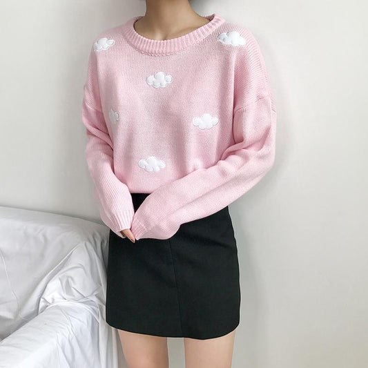 Fall Winter Women Sweaters Knitted Stylish Pullovers Minimalist Loose Casual Wild Jumpers