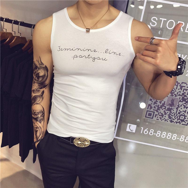 Summer Men's Vest Tight-fitting Sports Inner Wear Fitness Sweat-absorbent Bottoming Shirt