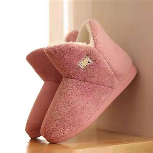 Men Women Winter Slippers Velvet Warm Tube Thickening Indoor Cotton Shoes Non-slip Thick Bottom Couple Wear