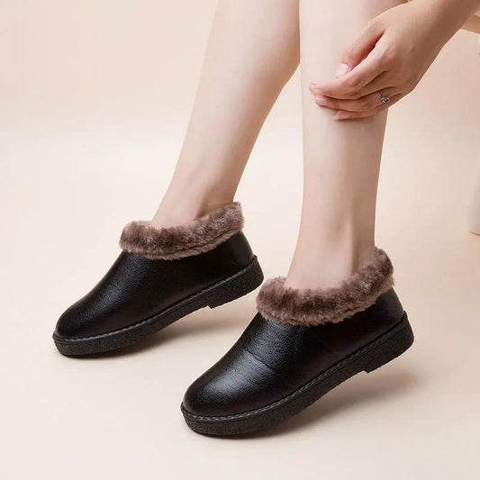 Winter Women's Cotton Shoes Non-slip Wear-resistant Waterproof Cold and Warm Cotton Shoes Plus Velvet Padded Shoes