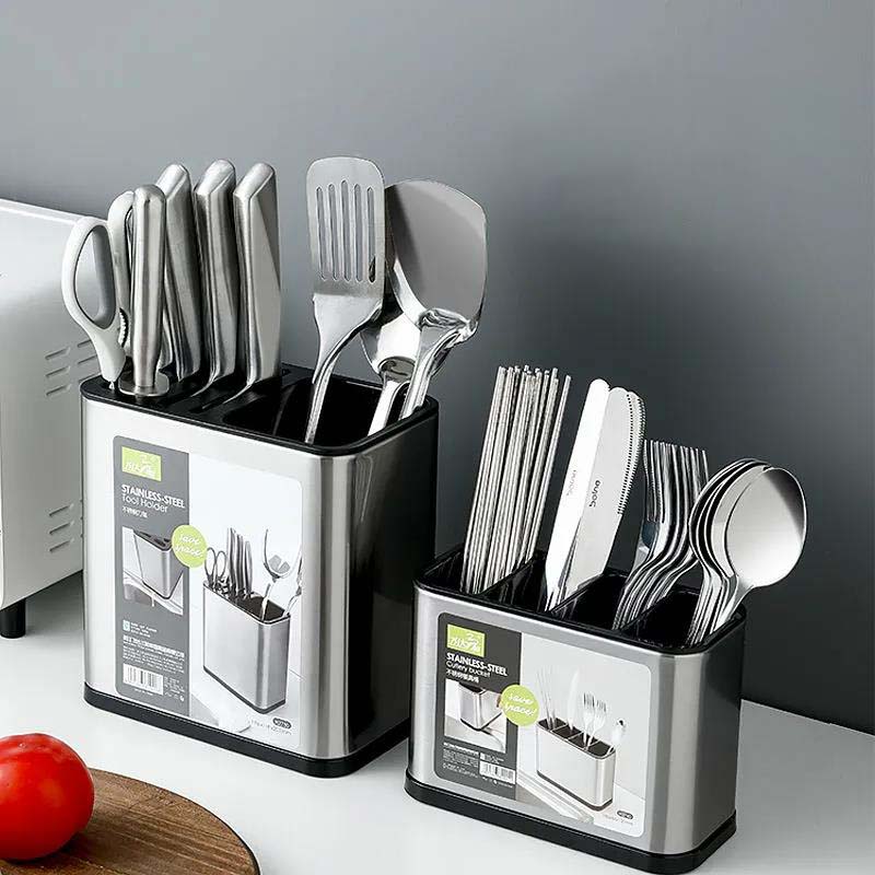 Stainless Steel Tool Holder Kitchen Supplies Household Tool Storage Multi-function Knife Shelf