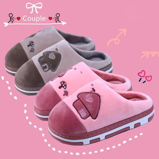 Household Non-slip Plus Velvet Warm Cotton Slippers Winter Ladies' Home Cotton Shoes