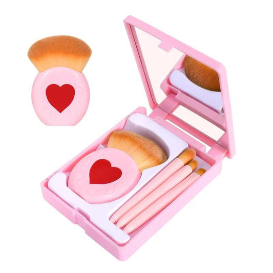 5pcs Makeup Brush Full Set Mini Foundation Brush Eye Shadow Brush Set Brush Full Set of Fiber Soft Bristles