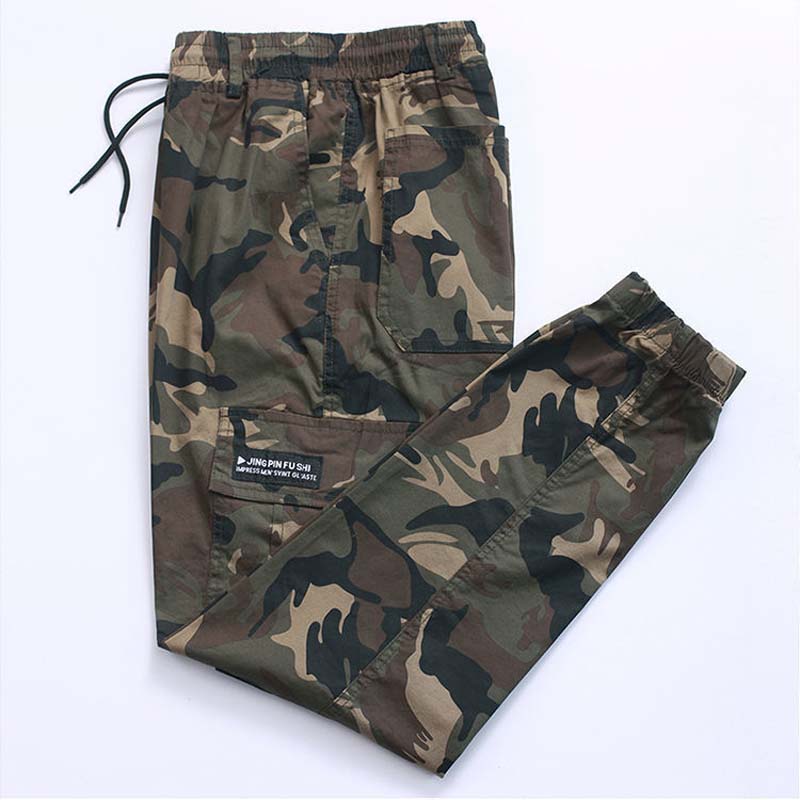 Spring and Summer Stretch Camouflage Pants Men's Loose-fitting Casual Pants