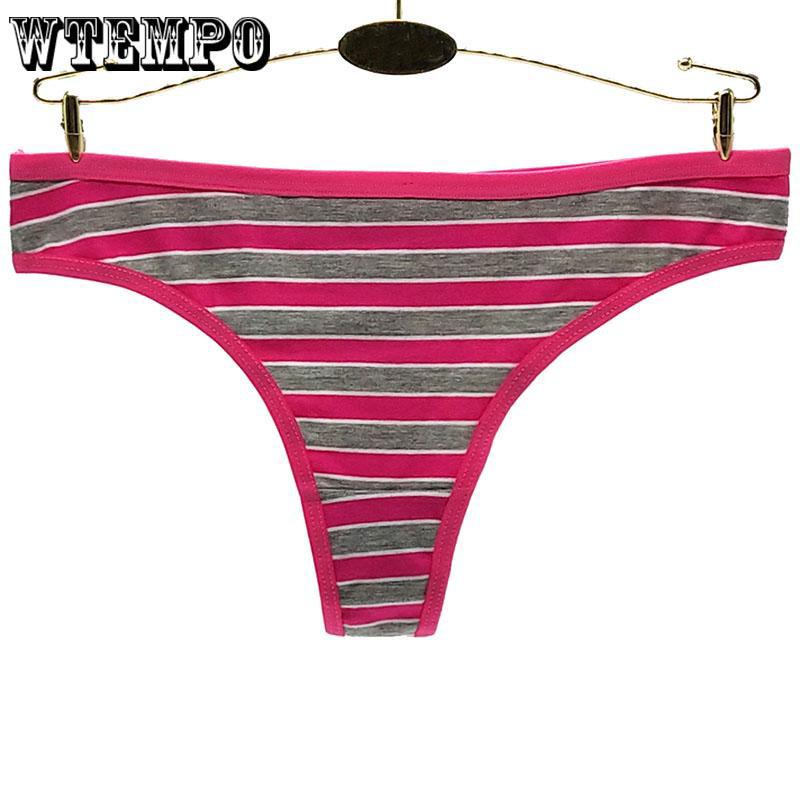 6 Pcs/Lot Sale Women's Underwear pure Cotton Women Striped Panties