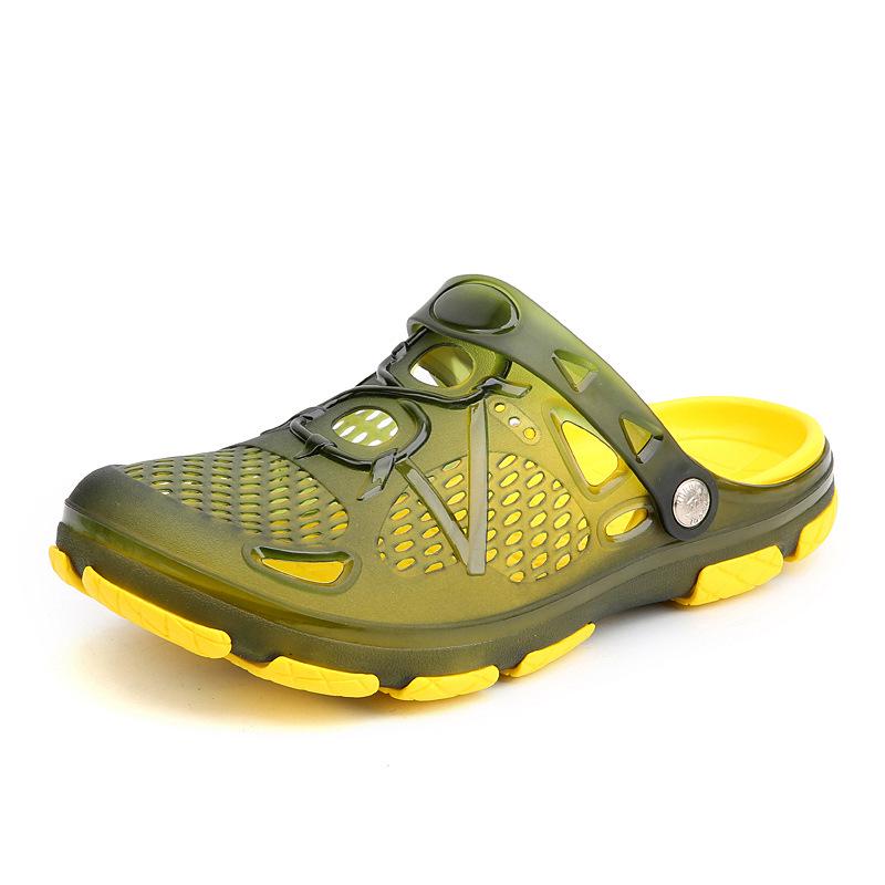 Sandals and Slippers Baotou Hollow Jelly Shoes Non-slip Breathable Large Size Men's Beach