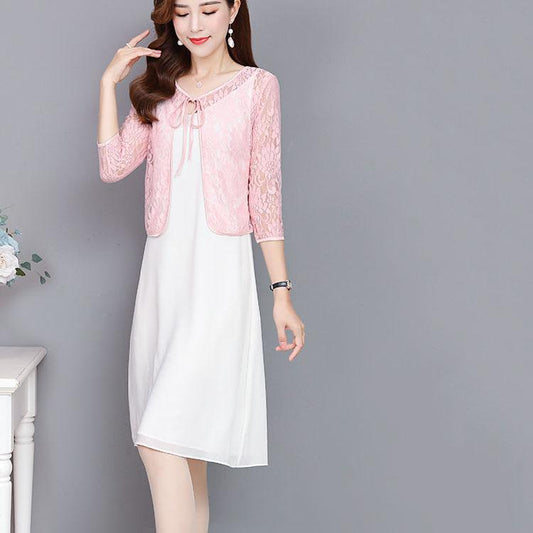 XL-6XL Women's High-grade Hollow-carved Design Lace Shawl Spring Summer Large Size Cardigan Sun Protection Thin Coat Air Conditioning Shirt