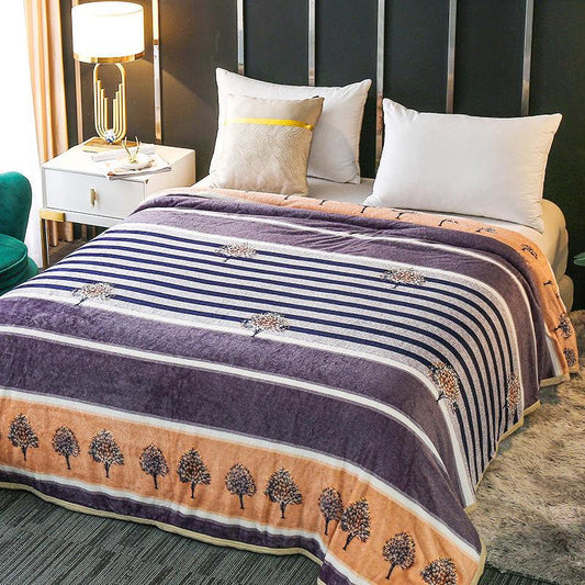 Winter Plus Velvet Bed Sheet Single Double Blanket Coral Velvet Flannel Bed Sheet Velvet Blanket Double-sided Velvet Bed Blanket