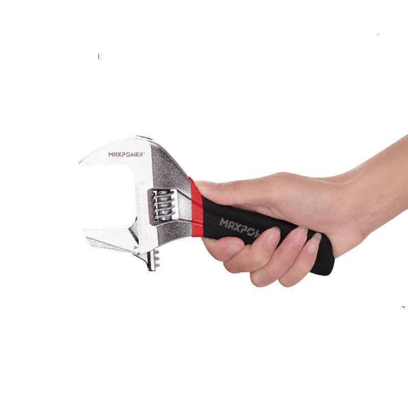 Large Opening Short Handle Adjustable Wrench Multi-function Extra Large Wrench Repair Kit Bathroom Hand Tools