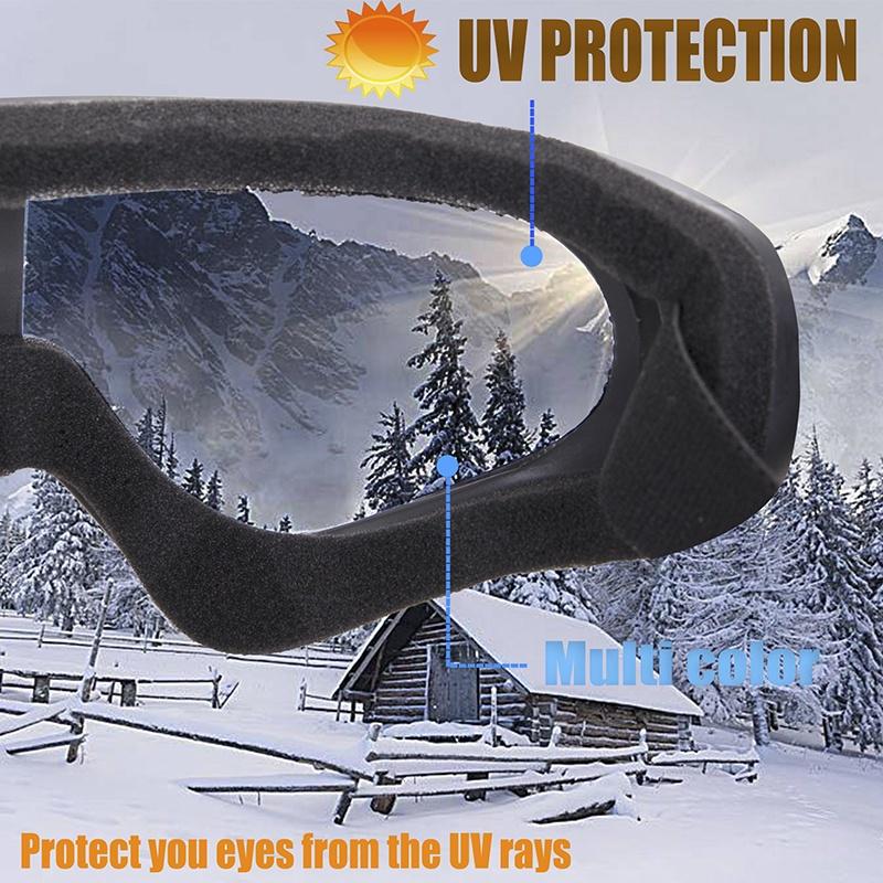 WTEMPO Ski Snowboard Goggles Anti-fog Windproof UV400 Spherical Skiing Eyewear Motocross Glasses