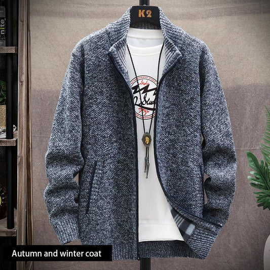 Men's Autumn and Winter Jackets, Youth Casual Fashion Tops, Knitted Jackets