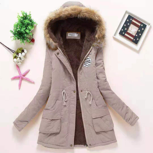 13 Colors Women Winter Thick Warm Hooded Parka Cotton Padded Coat Slim Jacket