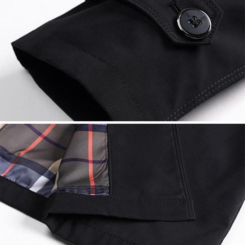 M-8XL Spring Thin Windbreaker High Quality V-neck Business Coat Casual Slim Gentleman Top