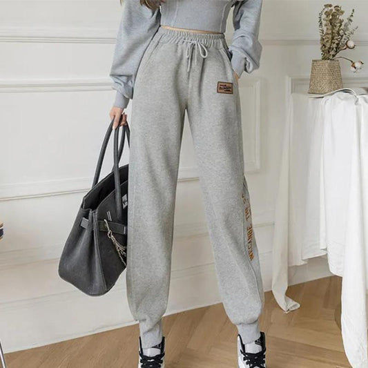 Cotton Drawstring Sweatpants Women Korean Loose Spring and Summer High-waist All-match Casual Trendy Pants