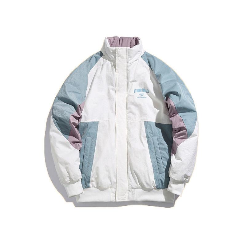 Jacket Men's Winter Padded Jacket Couple Wear Korean Version of The Trend Tooling Padded Jacket Ins Style Casual Color Matching Bread Suit Jacket