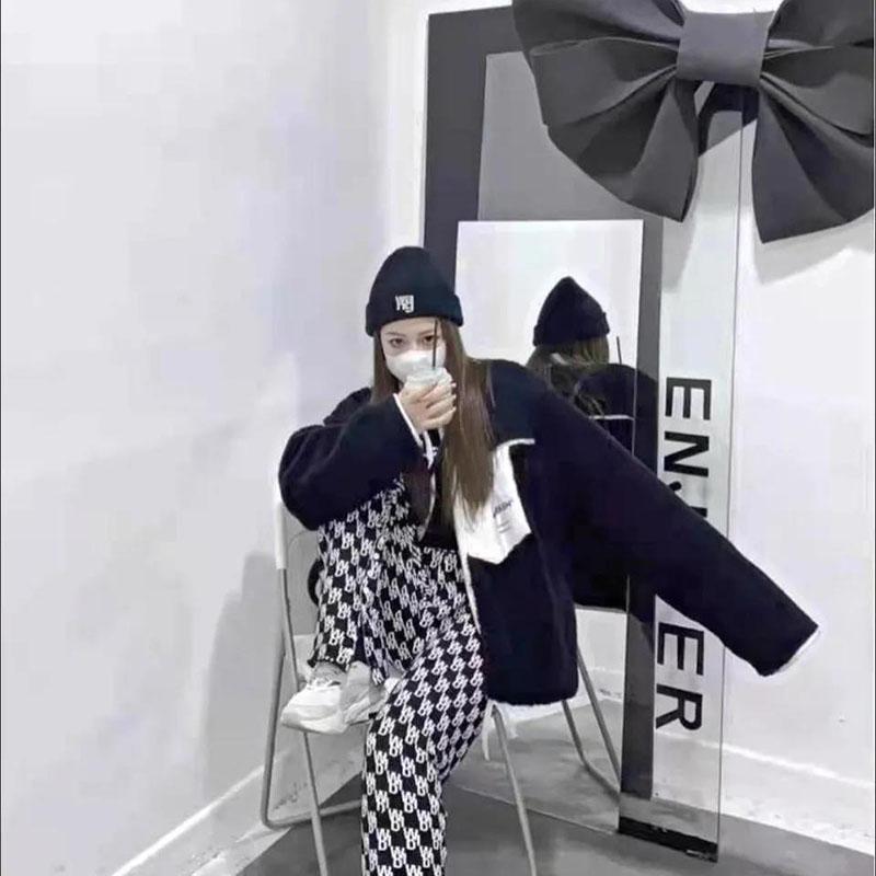 Women 'S Wide -Leg Pants Spring And Summer New Letter Print Pants Women Loose All -Match Trend