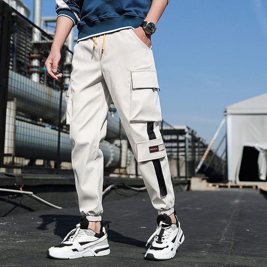 Summer Men's Casual Pants, Trendy Overalls, Sports Ankle-length Trousers, Loose and Versatile Tide Brand Trousers