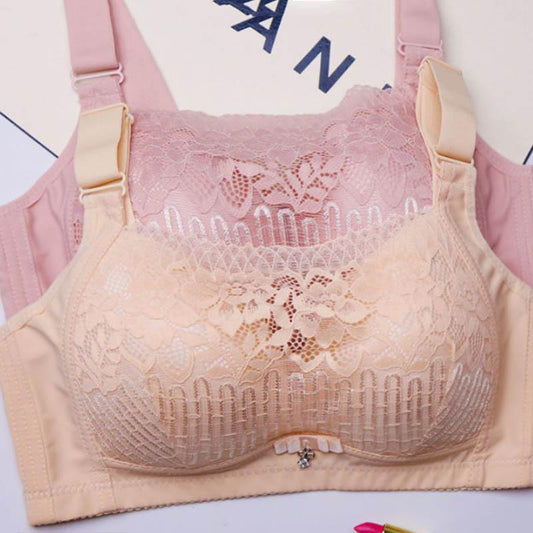 Ladies Large Size No Steel Ring Tube Top Bra Thin Anti-glare Anti-sagging Lace Underwear Beautiful Back Sexy Bra