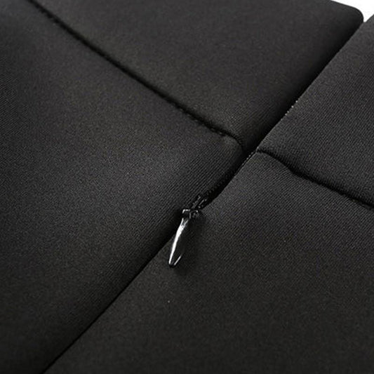 Black Half-length Skirt Plus Size Short Skirt Women's Winter Skirt Large Hem High Waist Pleated Puffy Slim Umbrella Skirt