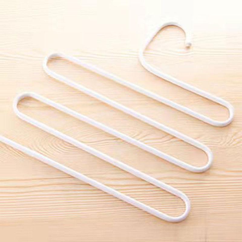 2PCS Household Multi-layer Pants Clip Magic Pants Rack Stainless Steel Multifunctional Wardrobe Pants Wrought Iron Clothes Hanger Bold Tie Towel Rack