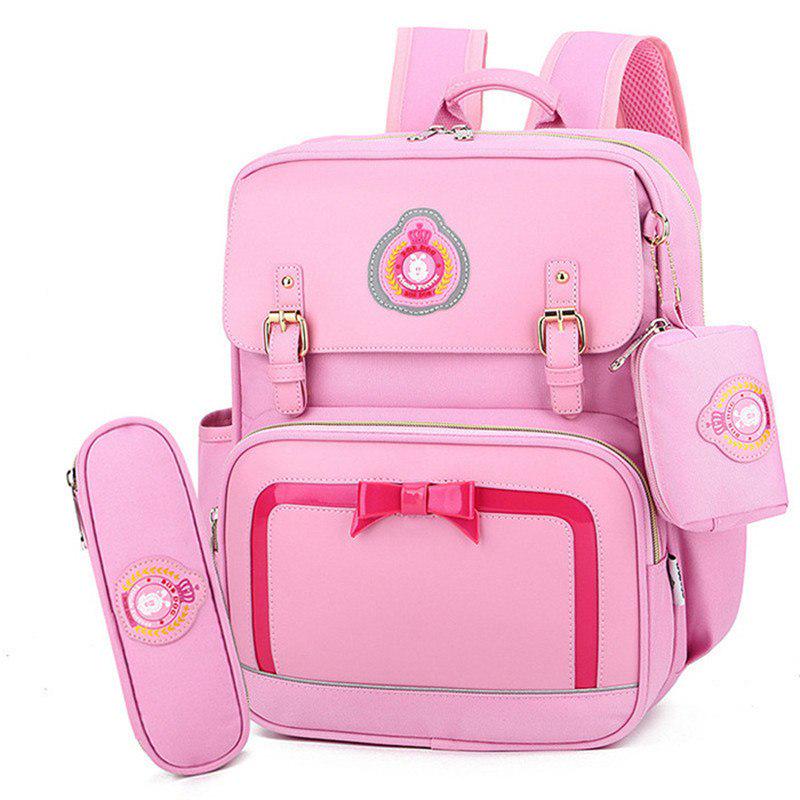 Children School Bags 2019 New Princess Bowknot Orthopedic Backpack Girls Satchel Bag Waterproof Scho
