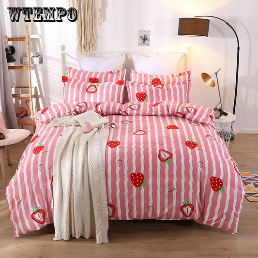 Bedding Set Quilt Cover Single/twin/queen Flower Bedding Set Pillow Case Duvet Cover