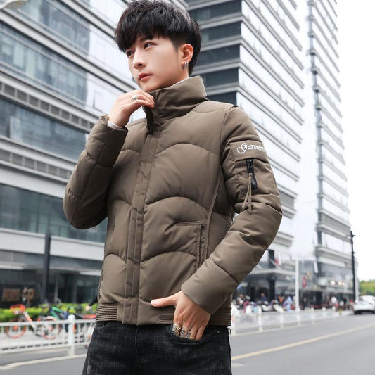 Large size Down jacket Trend Men's clothes Winter Medium and long section Leisure Cotton clothing