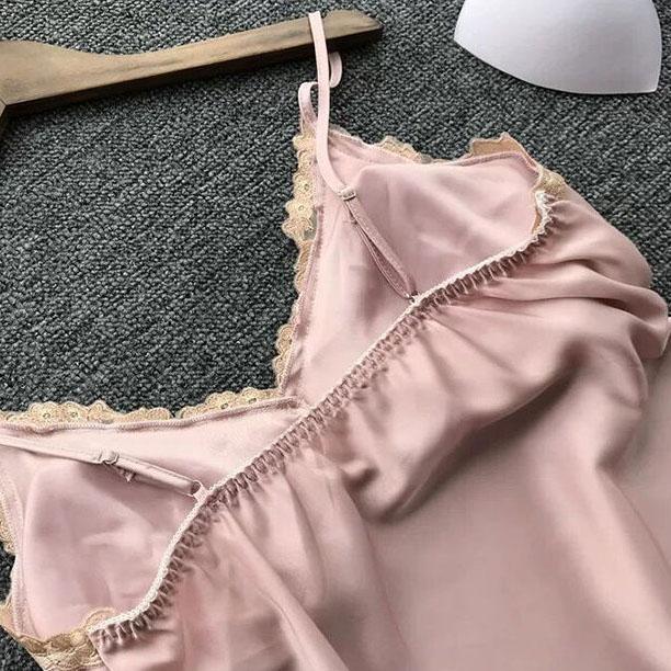 Female Vintage High Waist Super Fairy Nightdress Summer Elegant Slim Soft Sleeping Lace Dress