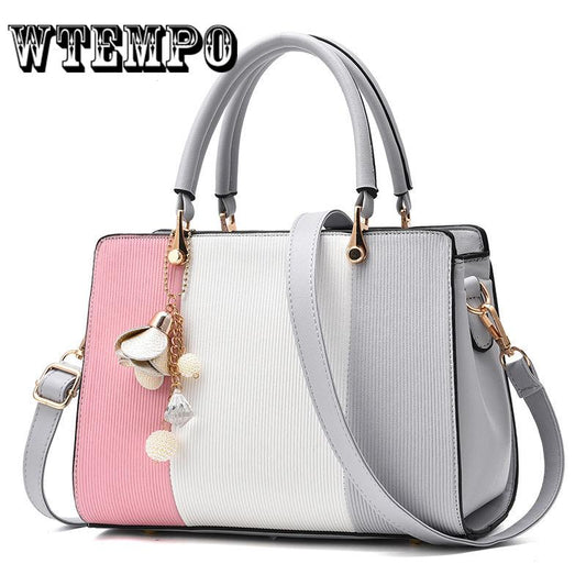 Women Vintage Soft PU Leather Handbag Horizontal Square Shoulder Bag