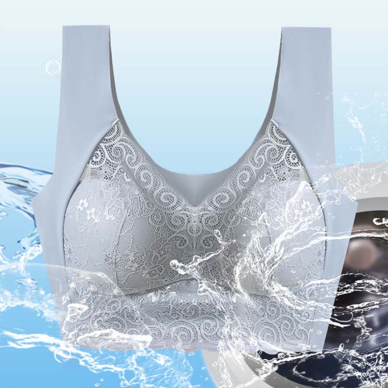 Large Size Lace Adjustable Underwear Gathered Anti-expansion Anti-sagging No Steel Ring Centralized Breathable Comfortable Bra