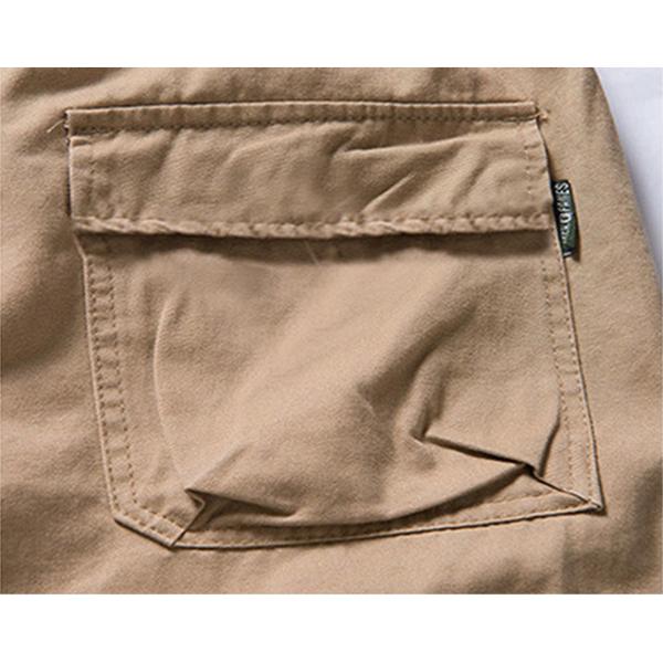 Men's Cotton Casual Overalls Trousers Middle-aged Multi-pocket Pants Loose Wear-resistant Work Pants